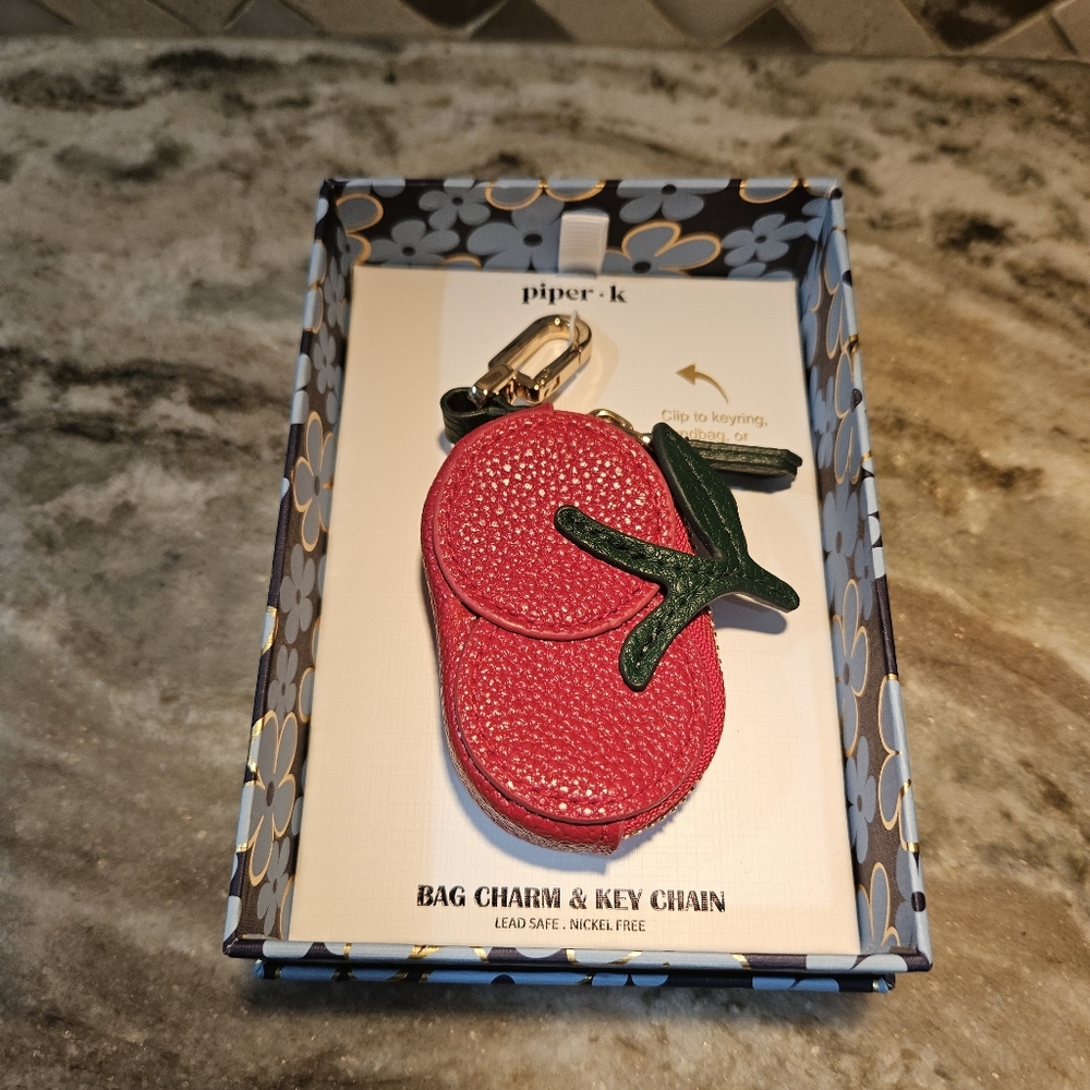 Piper K Tomato Bag Charm & Key Chain